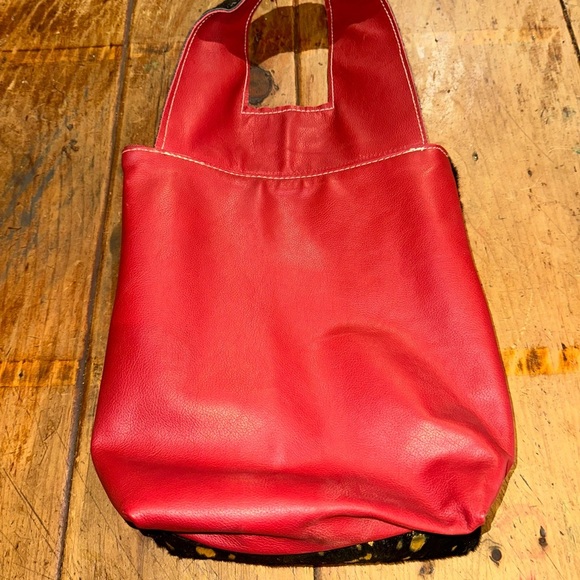 Lauraine’s HOH acid wash and leather vehicle hanging reusable trash storage bag - Picture 11 of 11